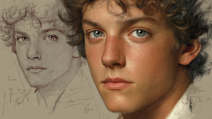 draw hyperrealistic digital portraits and illustration art