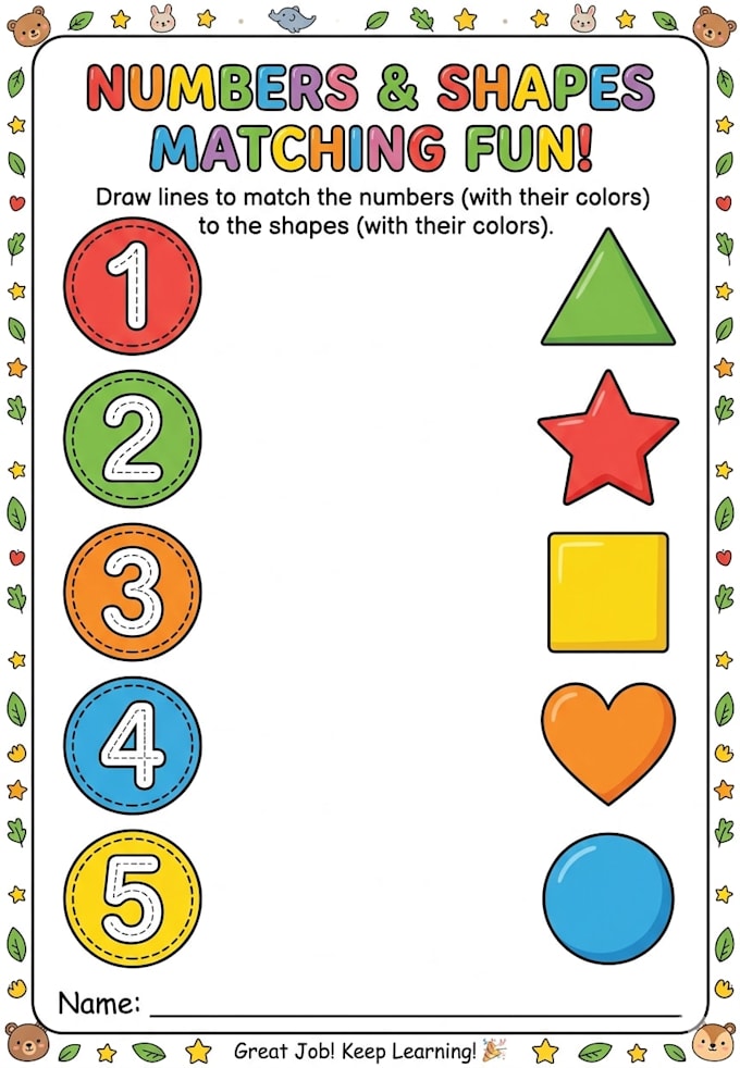 create fun and educational kids worksheets