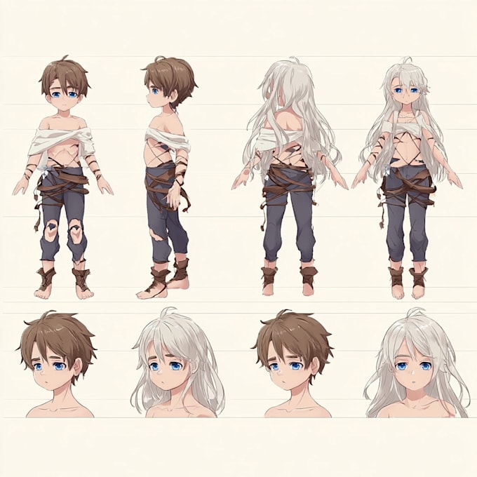 draw character sheet or reference sheet for your character