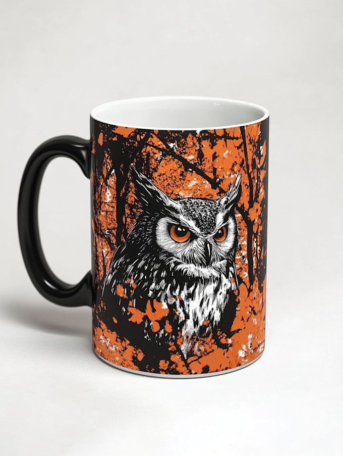 draw coffee mug design, custom mug design