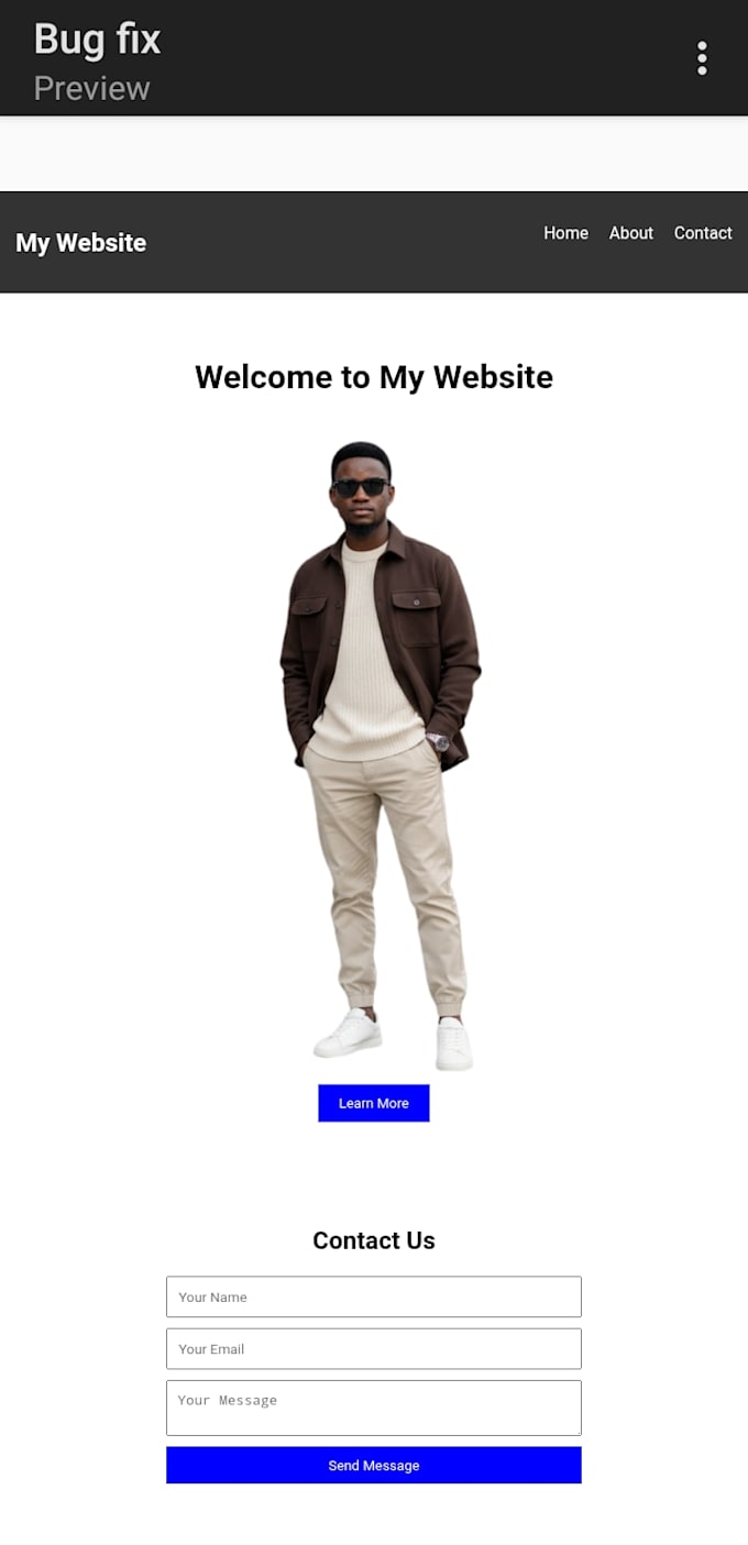fix html css bugs and responsive issues fast