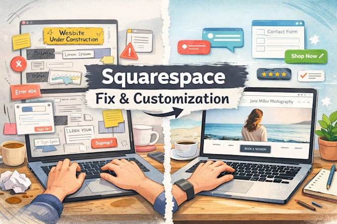 fix and customize your squarespace website to latest model