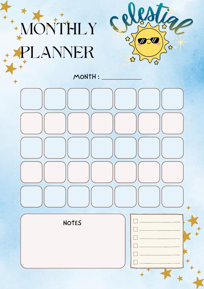 create a one page printable study planner