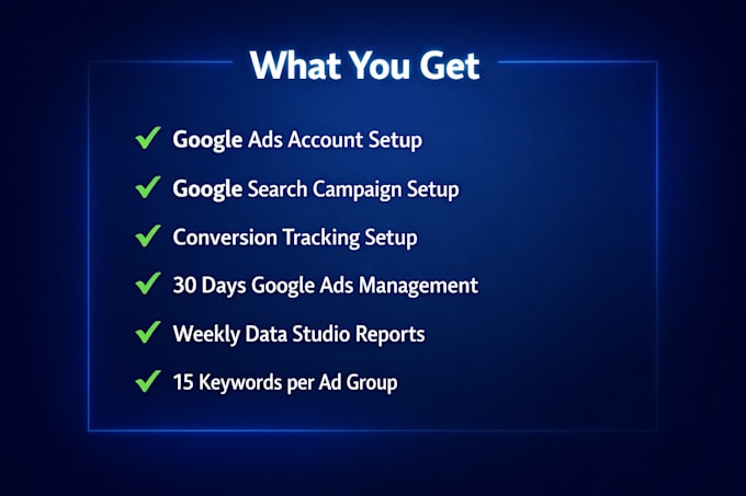 set up your google search ads campaign for your business