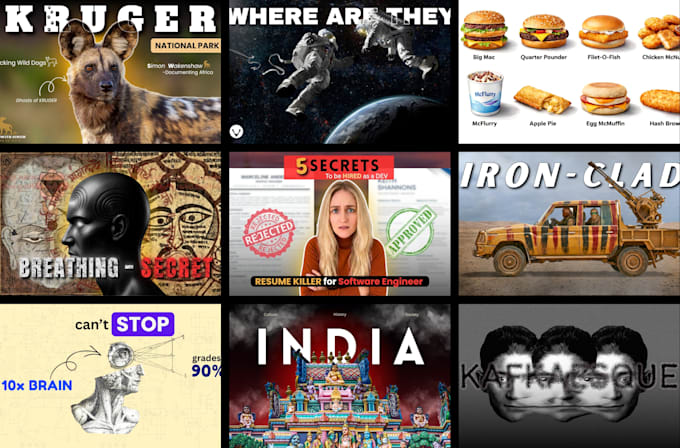 design premium custom youtube thumbnails