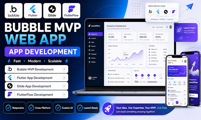 build bubble mvp web app app development flutter glide development flutterflow