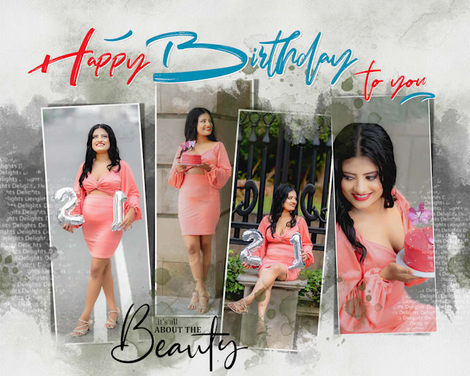create modern photo collage design