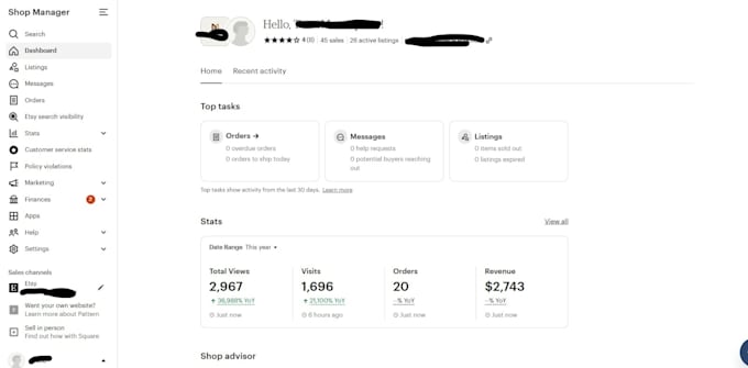 create a fully set up etsy dropshipping store