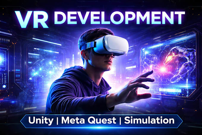 develop VR applications using unity for meta quest and PC