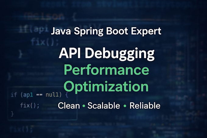 fix java spring boot API bugs and errors