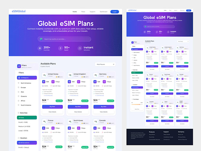 develop esim web app global travel esim data marketplace roaming app esim airalo