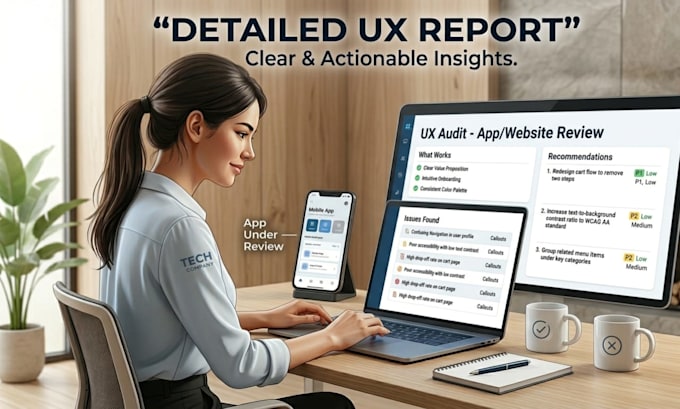 provide detailed app and website usability testing and UI feedback