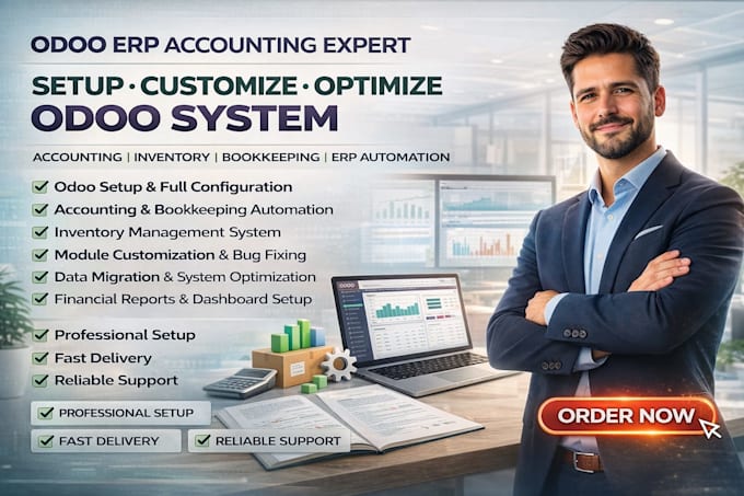 setup do odoo accounting, inventory, bookkeeping customize your odoo erp system