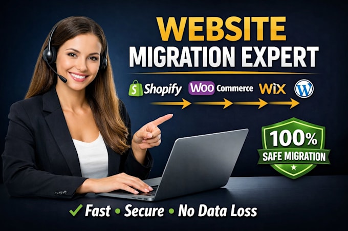 migrate your shopware or woocommerce store to shopify, wordpress professionally