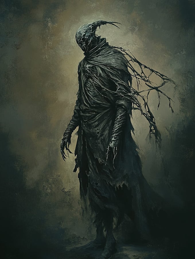 design horror book characters art