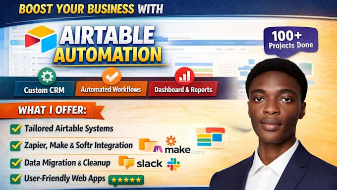 be airtable expert, setup airtable, softr webapp, airtable crm, n8n automation