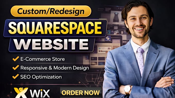 build custom squarespace website design, redesign squarespace ecommerce website