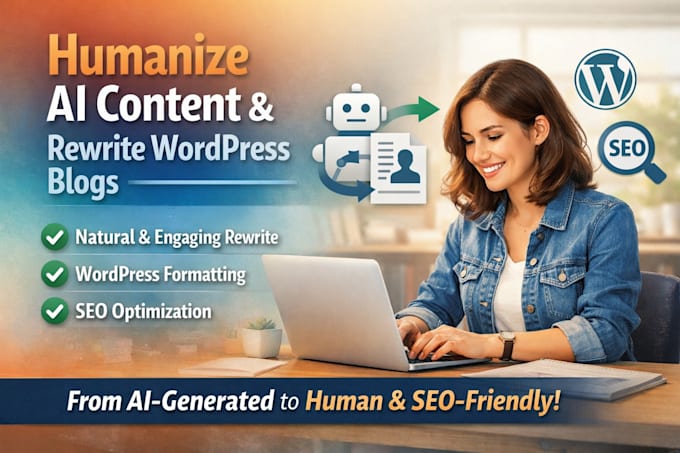 humanize ai content rewrite wordpress blogs post copy editor seo optimization