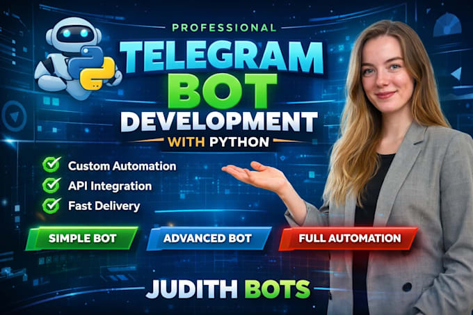 develop a custom telegram bot using python for your business