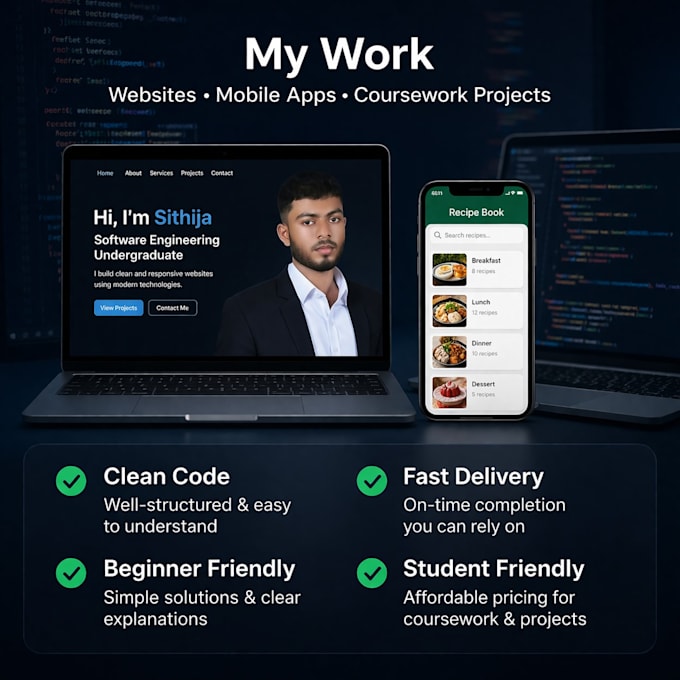 build web apps, mobile apps and coding projects