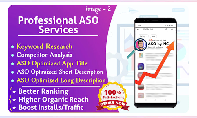 write aso optimized app description for play store or app store