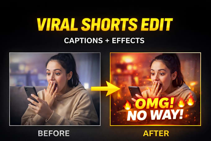 Virale youtube shorts mit untertiteln und ansprechenden effekten bearbeiten