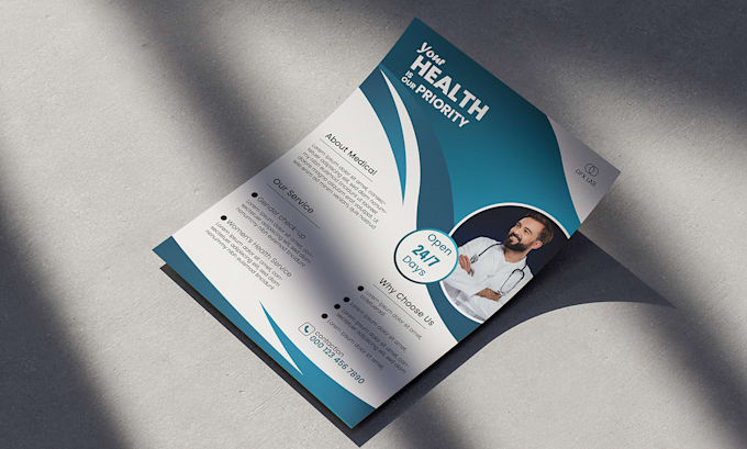 design a professional corporate flyer or medical flyer