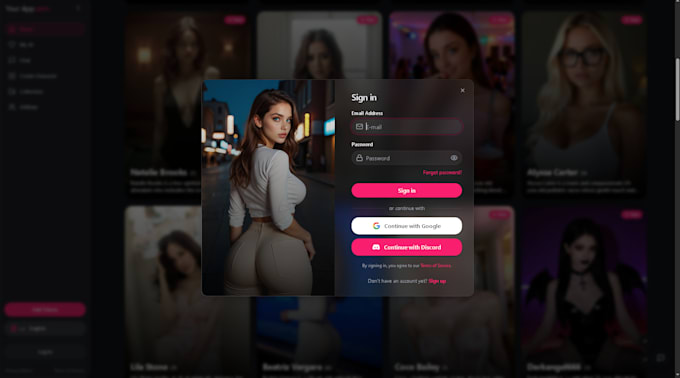 create an nsfw ai social platform like candy ai and glambase