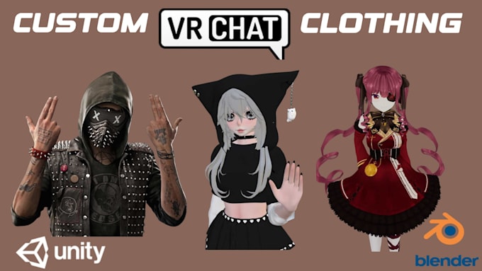 create a custom vrchat clothing accessories outfit props weapons for your avatar