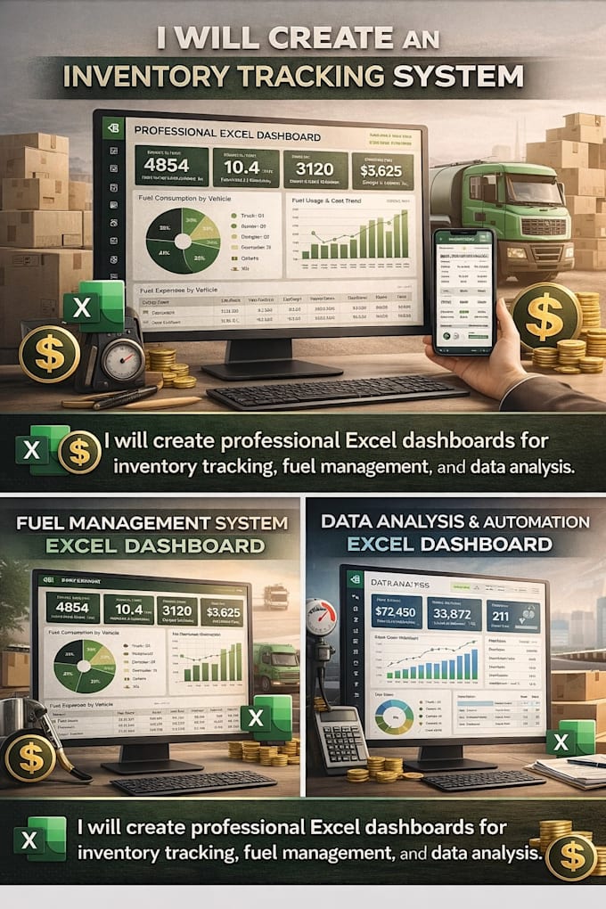 Create professional excel dashboards and data analysis by ...