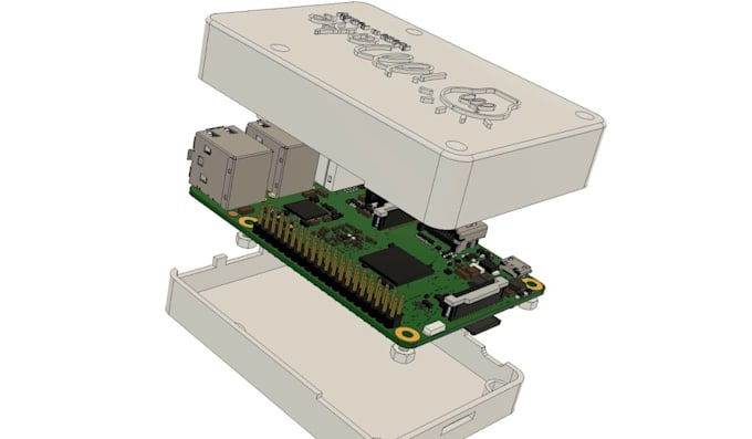 custom pcb iot enclosure waterproof raspberry pi case 3d printi housing stl file