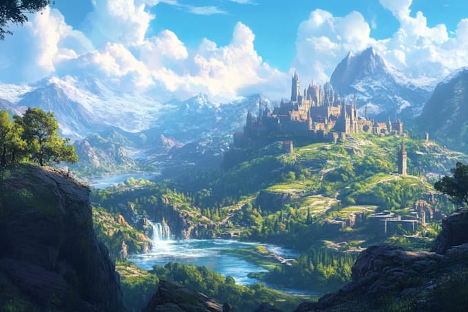 design amazing fantasy landscape