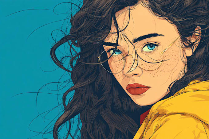 be cartoon vector portrait from your photo