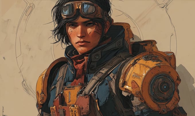 reate cinematic star wars inspired character art