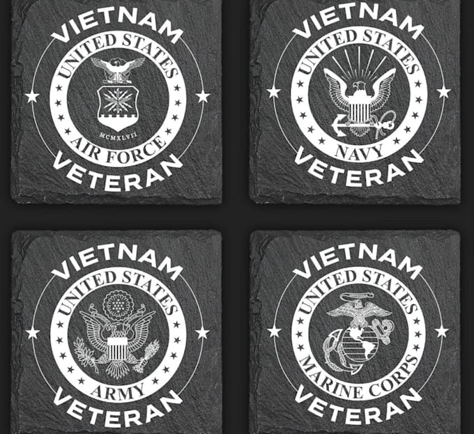 create hand drawn veteran military logo