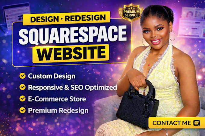 build squrespace website, design or redesign squarespcace website development