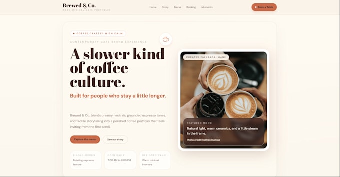 build a morden website for resturant and cafe
