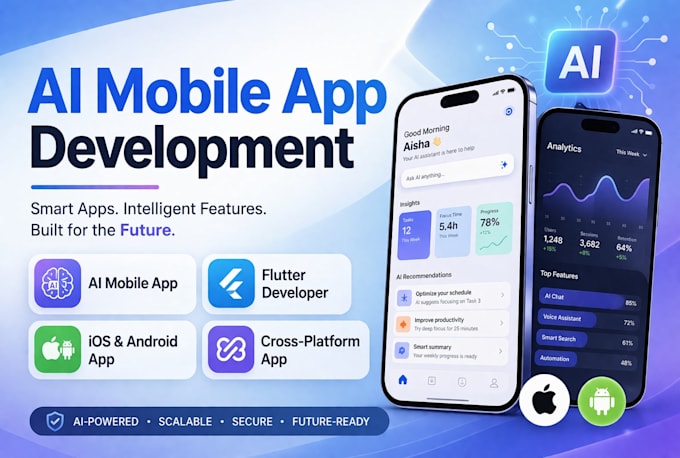 develop ai mobile app development, ai integrated ios app mobile app development