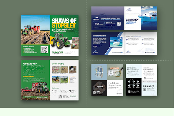 design professional brochures, flyers and marketing materials