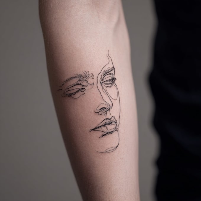minimal linework tattoo design for you