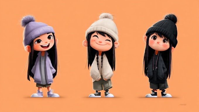 design cute cartoon characters