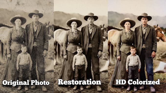 fix damaged photos, scratches and bring to life