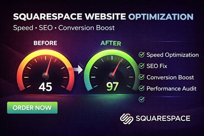 audit optimize and improve your squarespace website for speed SEO and conversion