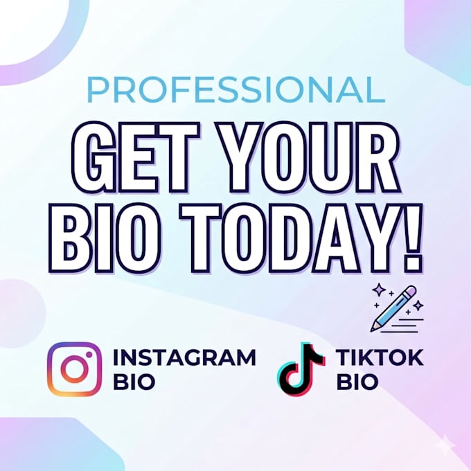 write professional instagram and tiktok bio