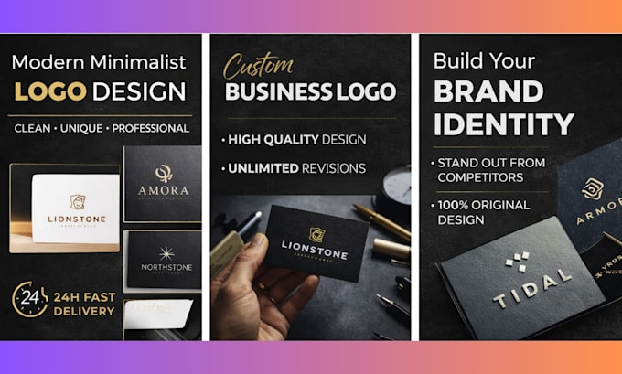 do modern minimalist custom business logo design