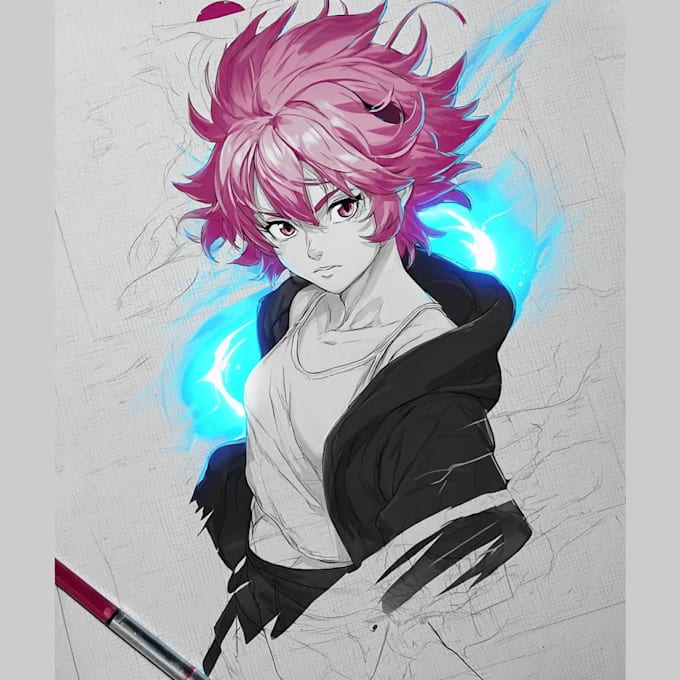 draw anime character illustration