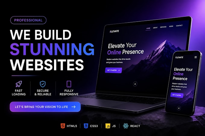 design your professional responsive website