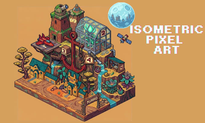 Pixel game art pixel art character isometric pixel assets background ...