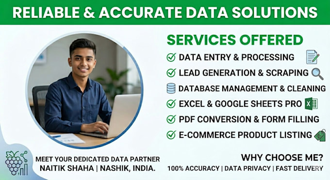 provide fast and accurate data entry and web research services