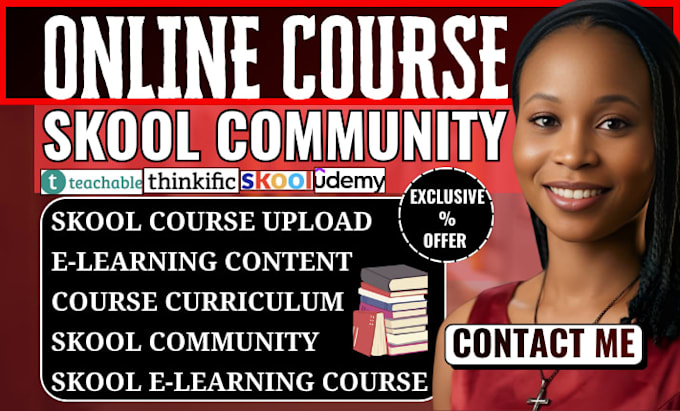 setup skool elearning course curriculum, skool community platform